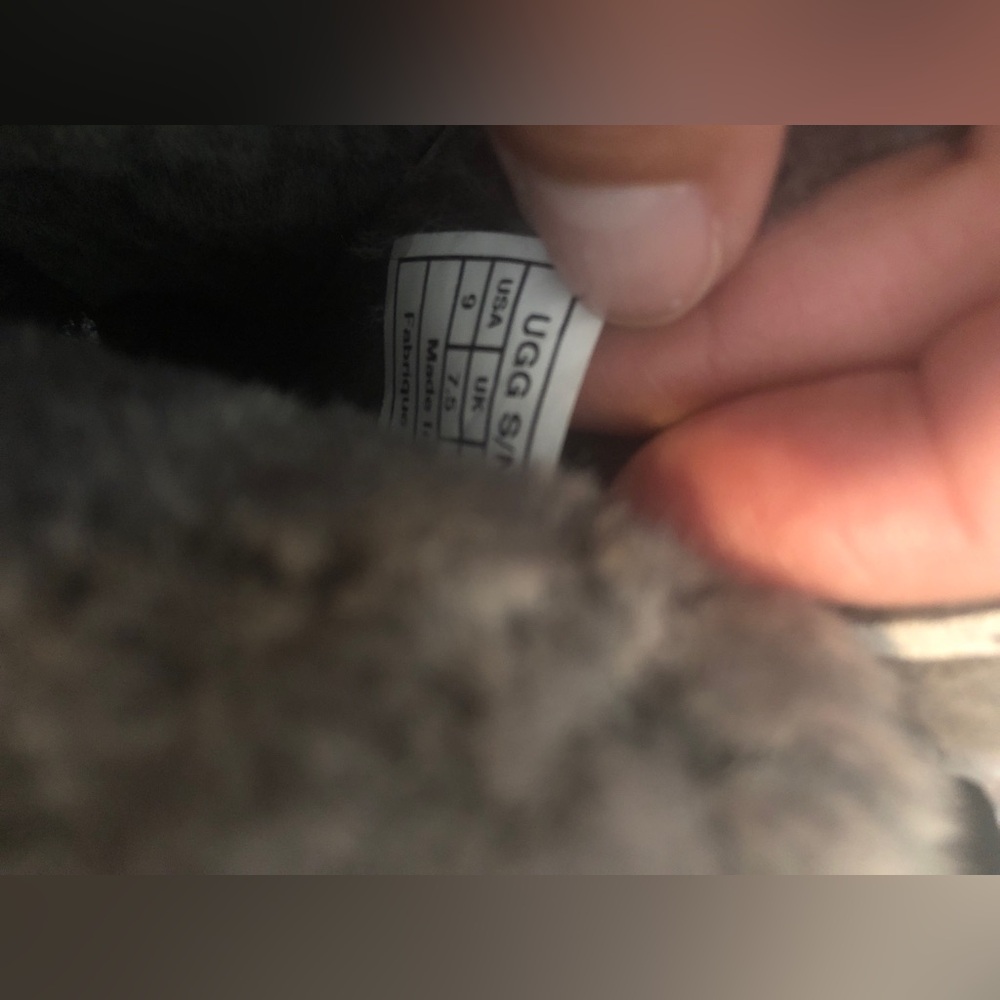 UGG Black Winter Boots with Gray Fur - Picture 6 of 6